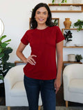 Round Neck Short Sleeve T-Shirt - Trendsi - Flyclothing LLC
