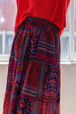 ODDI Full Size Printed Tiered Maxi Skirt - Trendsi