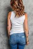Sequin Flower Round Neck Tank - Trendsi - Flyclothing LLC