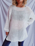Boat Neck Dropped Shoulder Sweater - Trendsi - Flyclothing LLC
