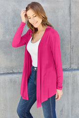 Basic Bae Full Size Open Front Long Sleeve Cardigan - ShopBasicbae - Flyclothing LLC