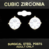 11mm Round CZ Stud Earrings - Madeline Love - Flyclothing LLC