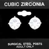 11mm Round CZ Stud Earrings - Madeline Love - Flyclothing LLC