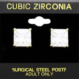 11mm Square CZ Stud Earrings - Madeline Love - Flyclothing LLC