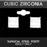 11mm Square CZ Stud Earrings - Madeline Love - Flyclothing LLC