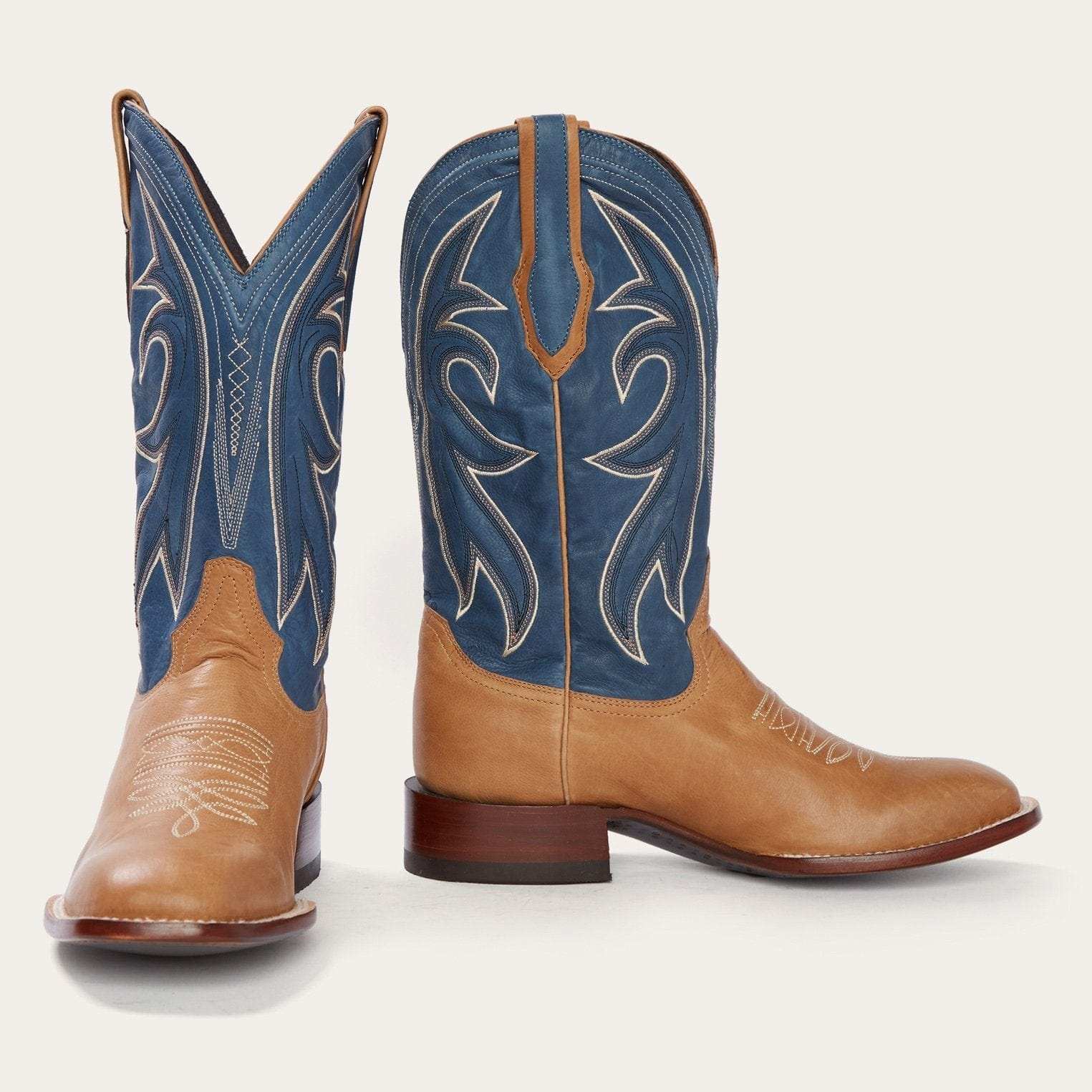 Stetson Casper Tan & Blue Matte Cowboy Boot - Stetson - Flyclothing LLC
