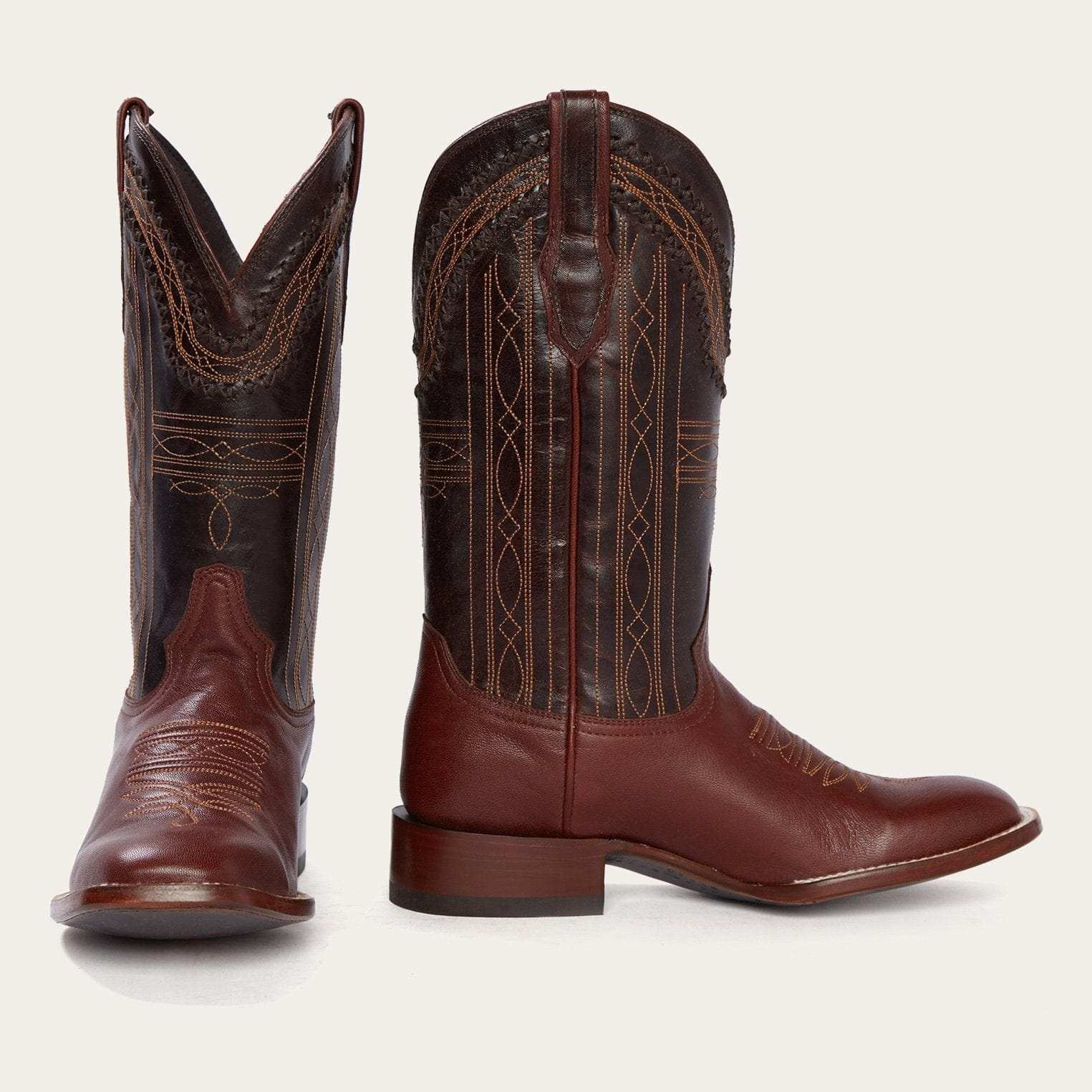 Stetson Denver Brown Goat Hand Stitched Cowboy Boot - Stetson - Flyclothing LLC