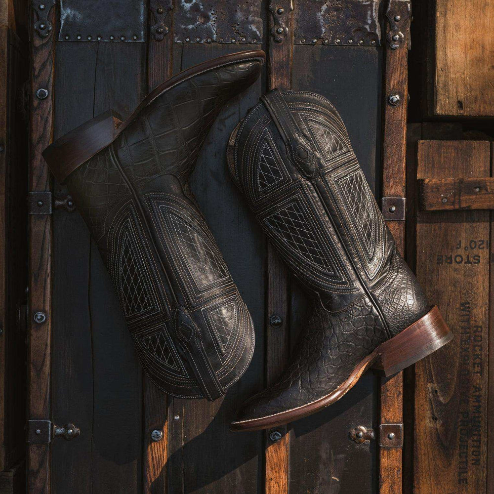 Stetson Black Falls Alligator Cowboy Boot - Stetson - Flyclothing LLC