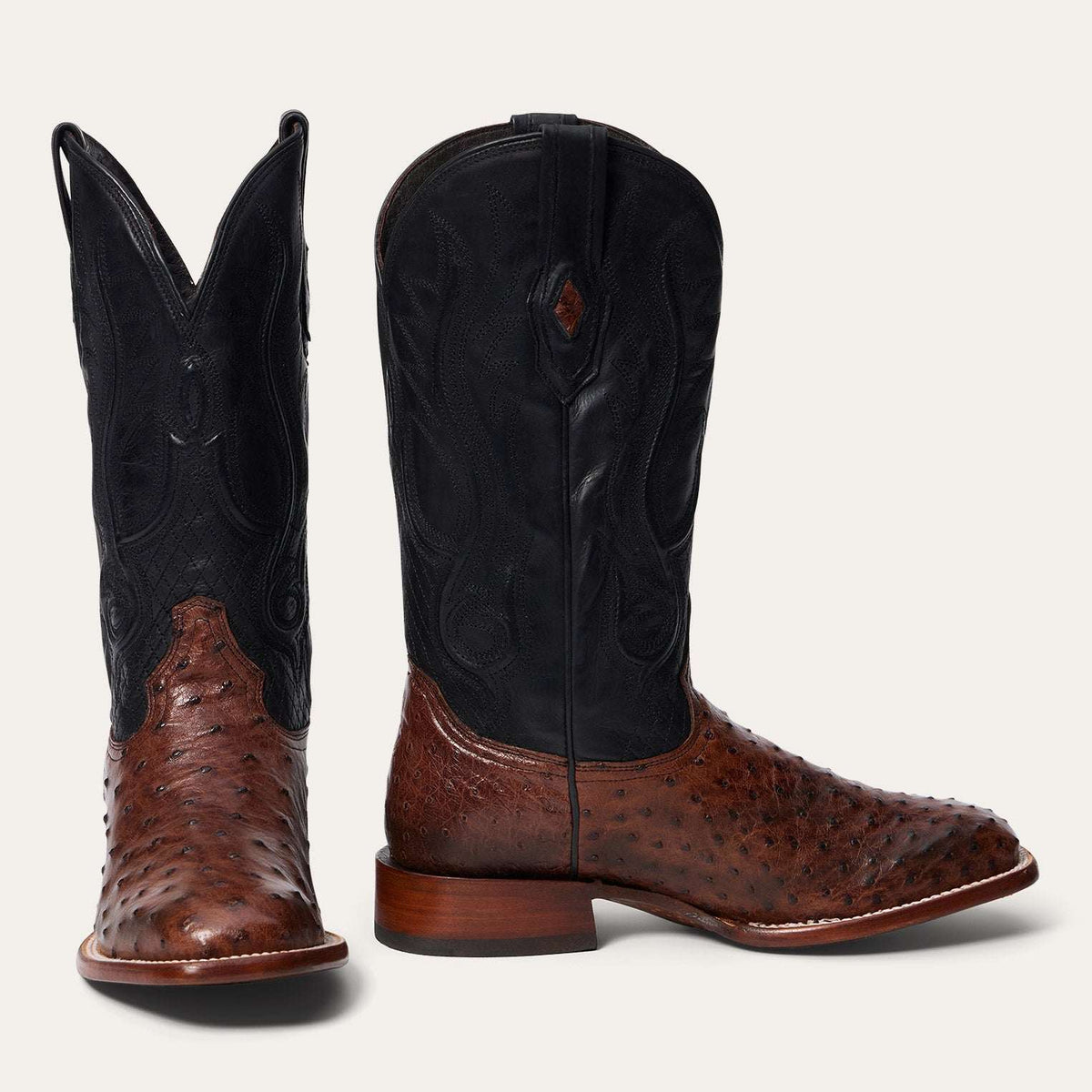 Stetson Ozzy Ostrich Boot Dark Brown - Stetson - Flyclothing LLC