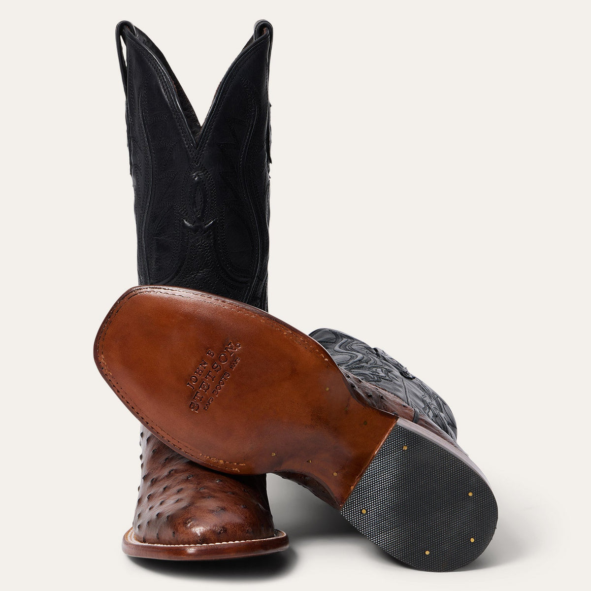 Stetson Ozzy Ostrich Boot Dark Brown - Stetson - Flyclothing LLC