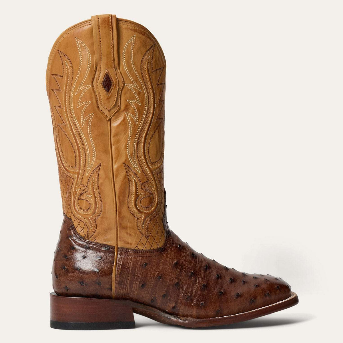 Stetson Ozzy Ostrich Boot Tan/Brown - Stetson - Flyclothing LLC