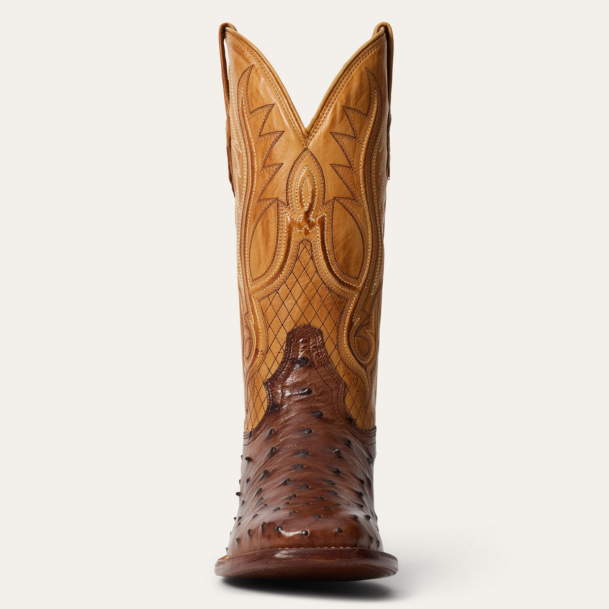 Stetson Ozzy Ostrich Boot Tan/Brown - Stetson - Flyclothing LLC