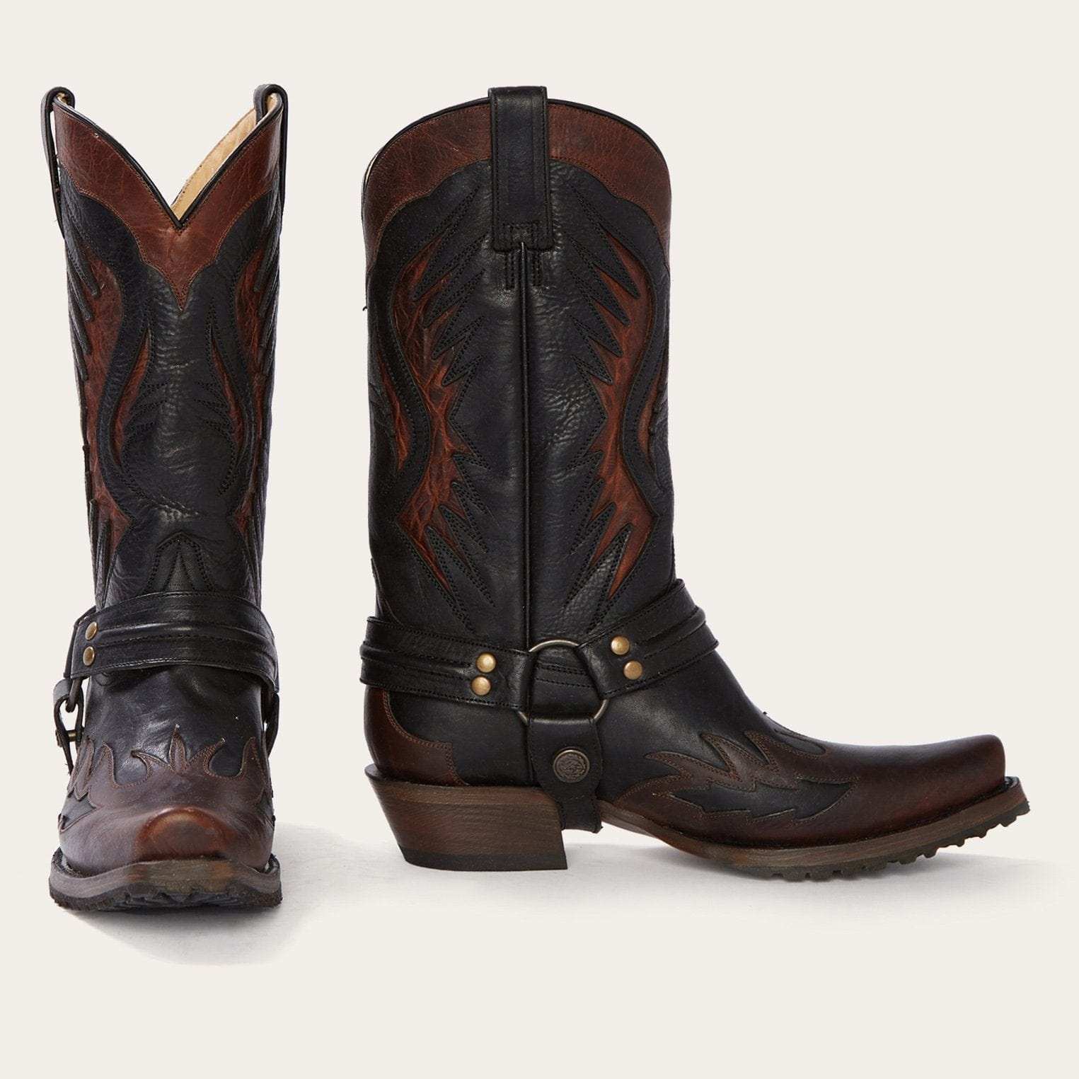 Stetson Biker Outlaw Oiled Leather Cowboy Boot - Stetson - Flyclothing LLC