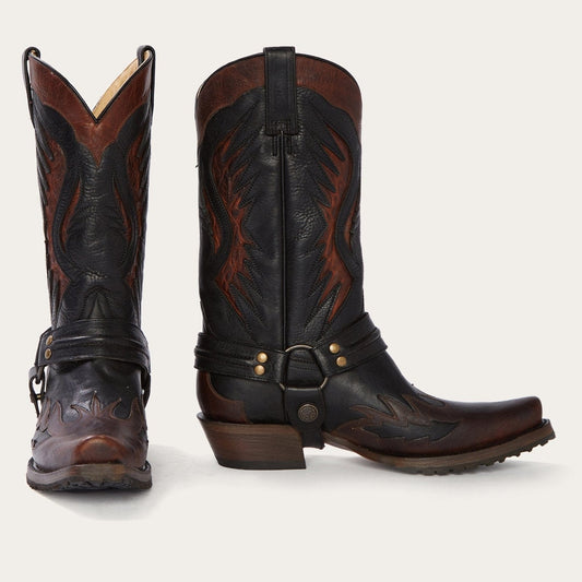 Stetson Biker Outlaw Oiled Leather Cowboy Boot - Stetson