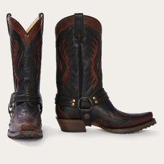 Stetson Biker Outlaw Oiled Leather Cowboy Boot - Stetson