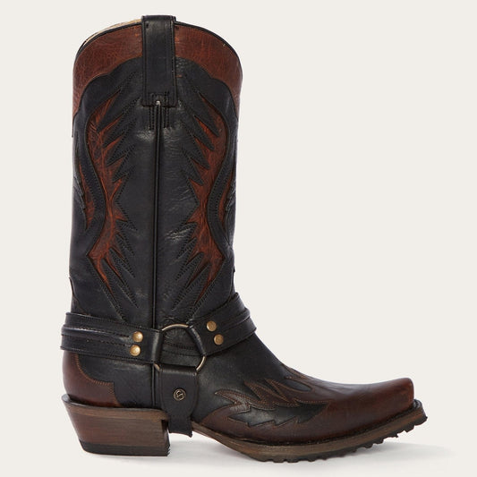 Stetson Biker Outlaw Oiled Leather Cowboy Boot - Stetson
