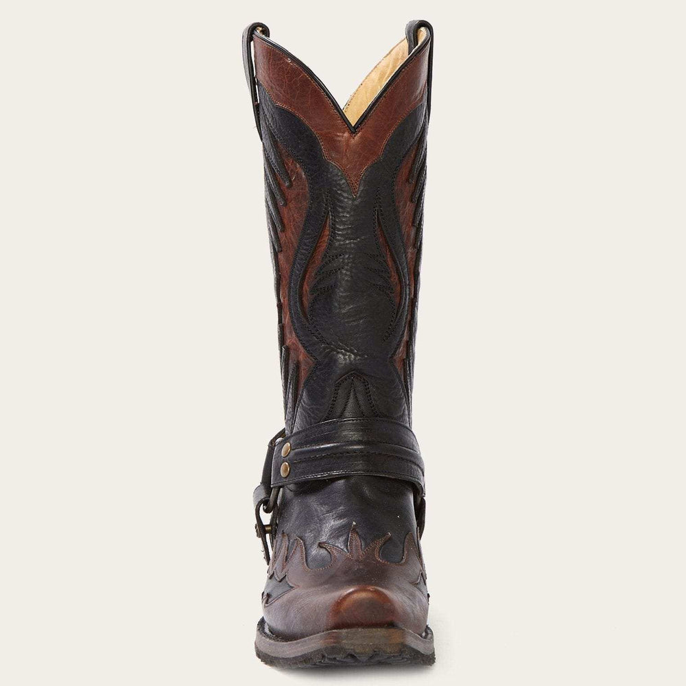 Stetson Biker Outlaw Oiled Leather Cowboy Boot - Stetson - Flyclothing LLC