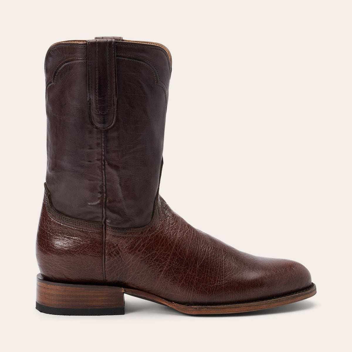 Stetson Clay Smooth Ostrich Roper Boots Tobacco - Tobacco
