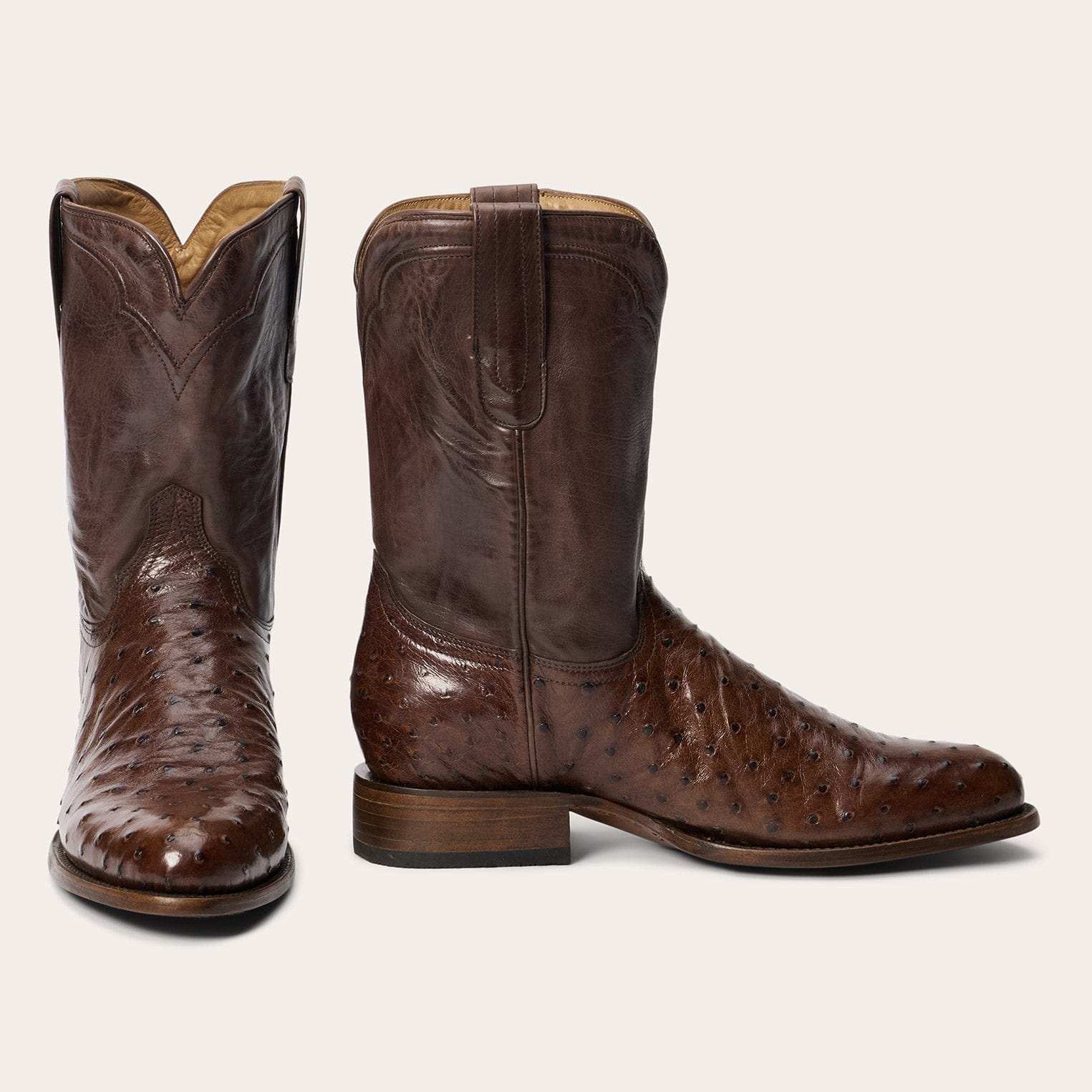 Stetson Austin Ostrich Roper Boots - Stetson - Flyclothing LLC
