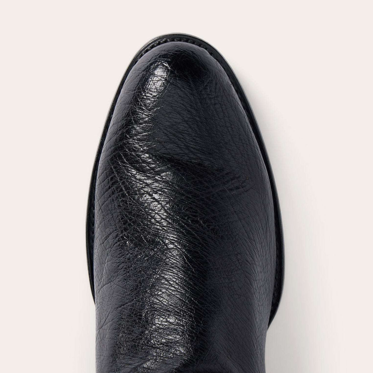Stetson Clay Smooth Ostrich Roper Boots Black - Black