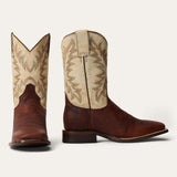Stetson Cole Bison Boots White/Brown - Stetson - Flyclothing LLC