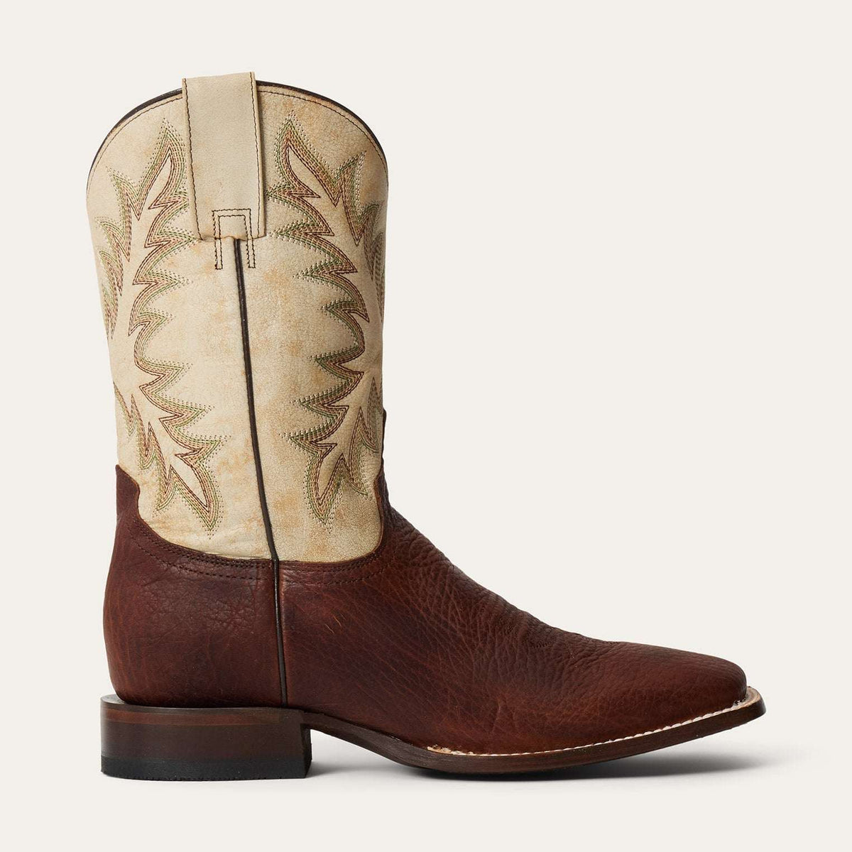 Stetson Cole Bison Boots White/Brown - Stetson - Flyclothing LLC