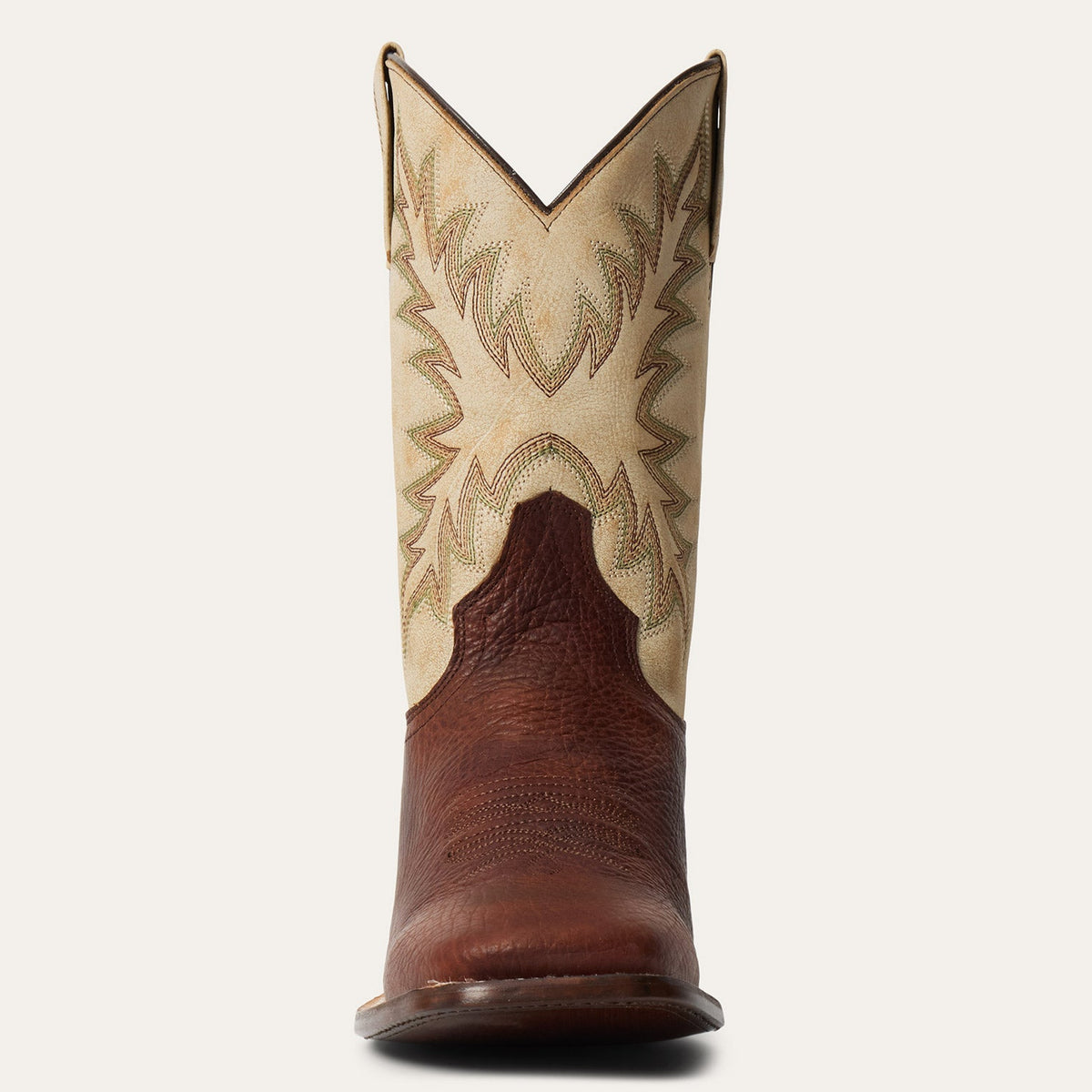 Stetson Cole Bison Boots White/Brown - Stetson - Flyclothing LLC
