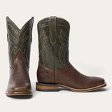 Stetson Nolan Bison Boots Brown/Green - Stetson - Flyclothing LLC