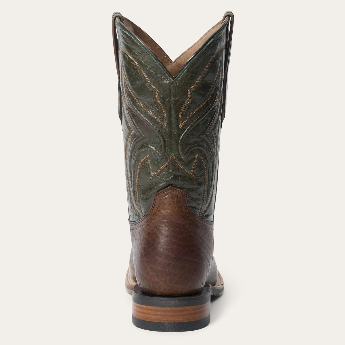 Stetson Nolan Bison Boots Brown/Green - Stetson - Flyclothing LLC