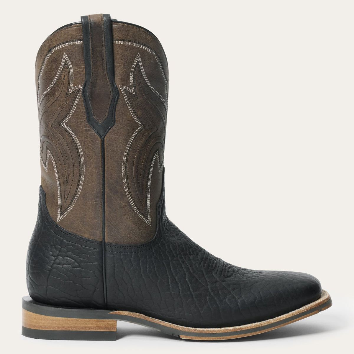 Stetson Nolan Bison Boots Black - Stetson - Flyclothing LLC