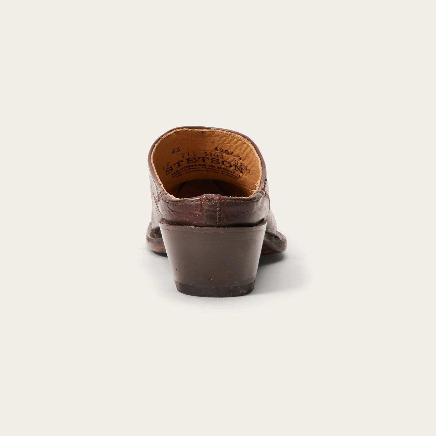 Stetson Adley Vintage Finished Leather Mules - Stetson - Flyclothing LLC