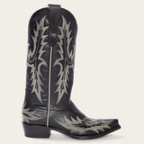 Stetson Tina Black & White Flame Embroidered Cowboy Boot - Stetson - Flyclothing LLC