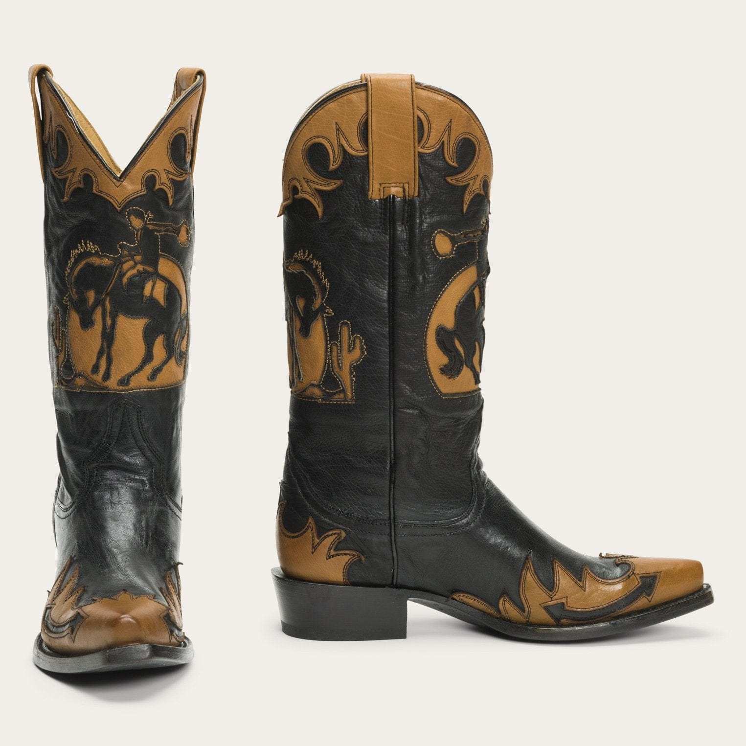 Stetson Faye Cowgirl & Horse Underlay Leather Boot - Stetson - Flyclothing LLC