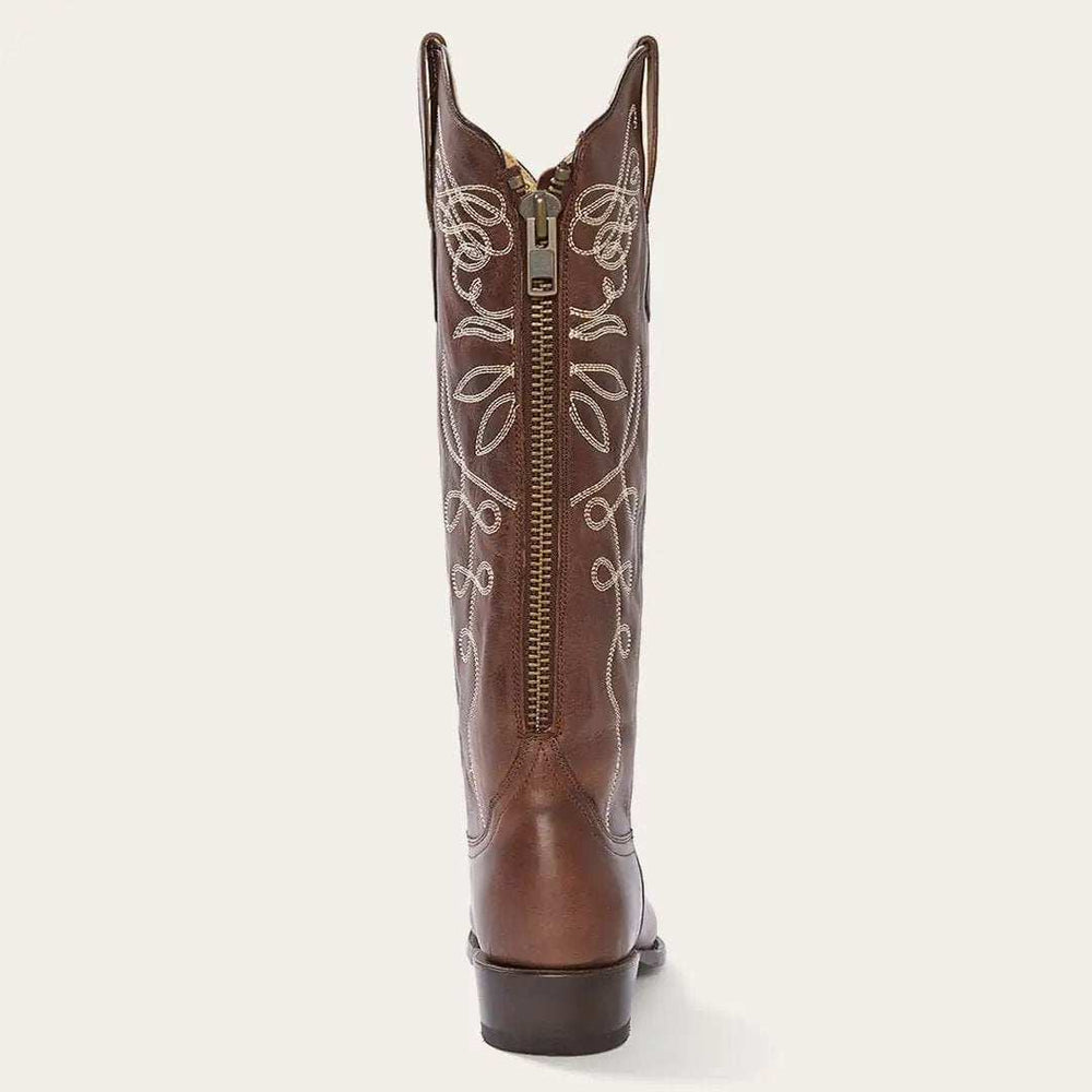 Stetson Adeline Burnished Brown Back Zip Cowboy Boot - Stetson - Flyclothing LLC
