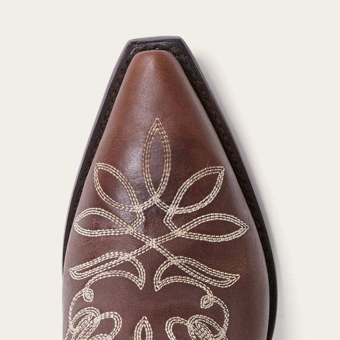 Stetson Adeline Burnished Brown Back Zip Cowboy Boot - Stetson - Flyclothing LLC