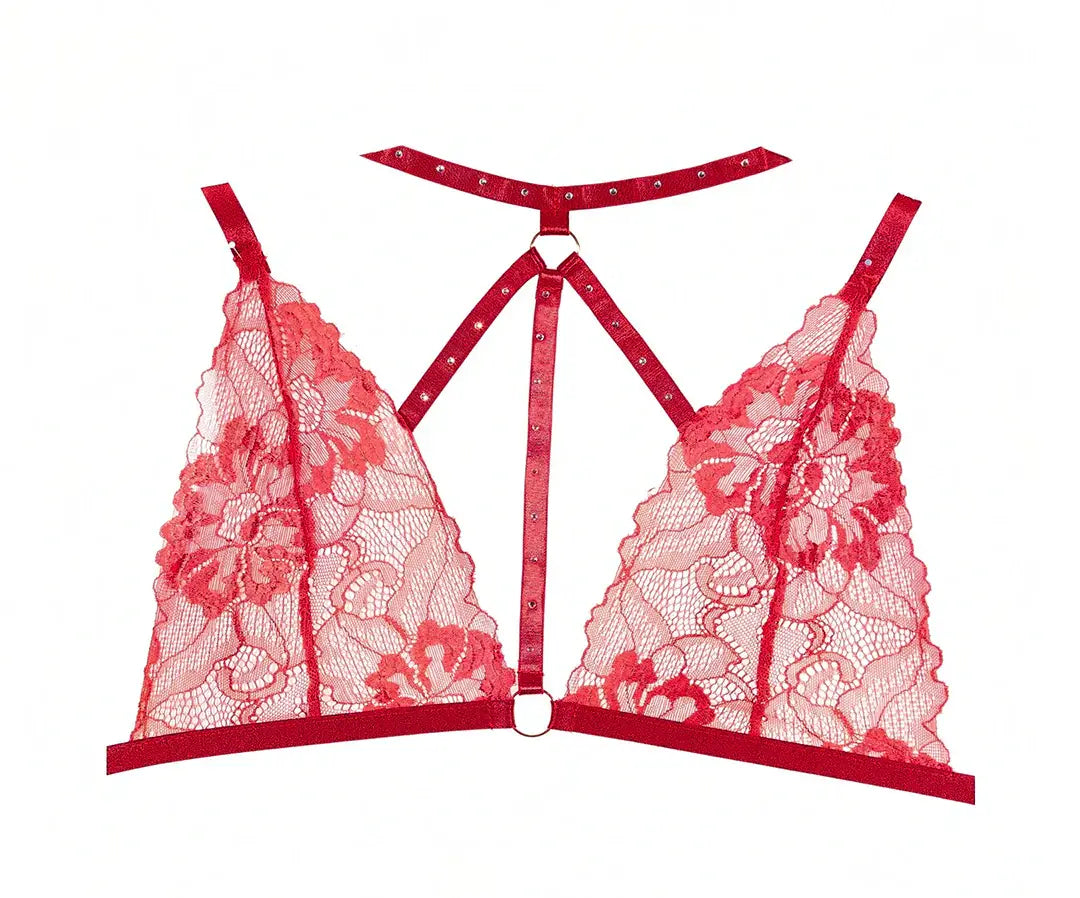 Allure Lingerie Margot Bralette & Crotchless Panty Set - Allure Lingerie - Flyclothing LLC
