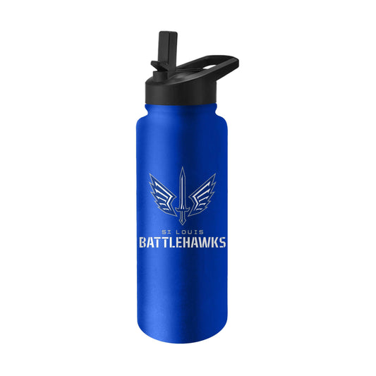 St Louis Battlehawks 34oz Logo Quencher Bottle - Logo Brands - Flyclothing LLC