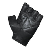 Men’s Street Ride Fingerless Leather Gloves - Unik Just for Bikers - Flyclothing LLC