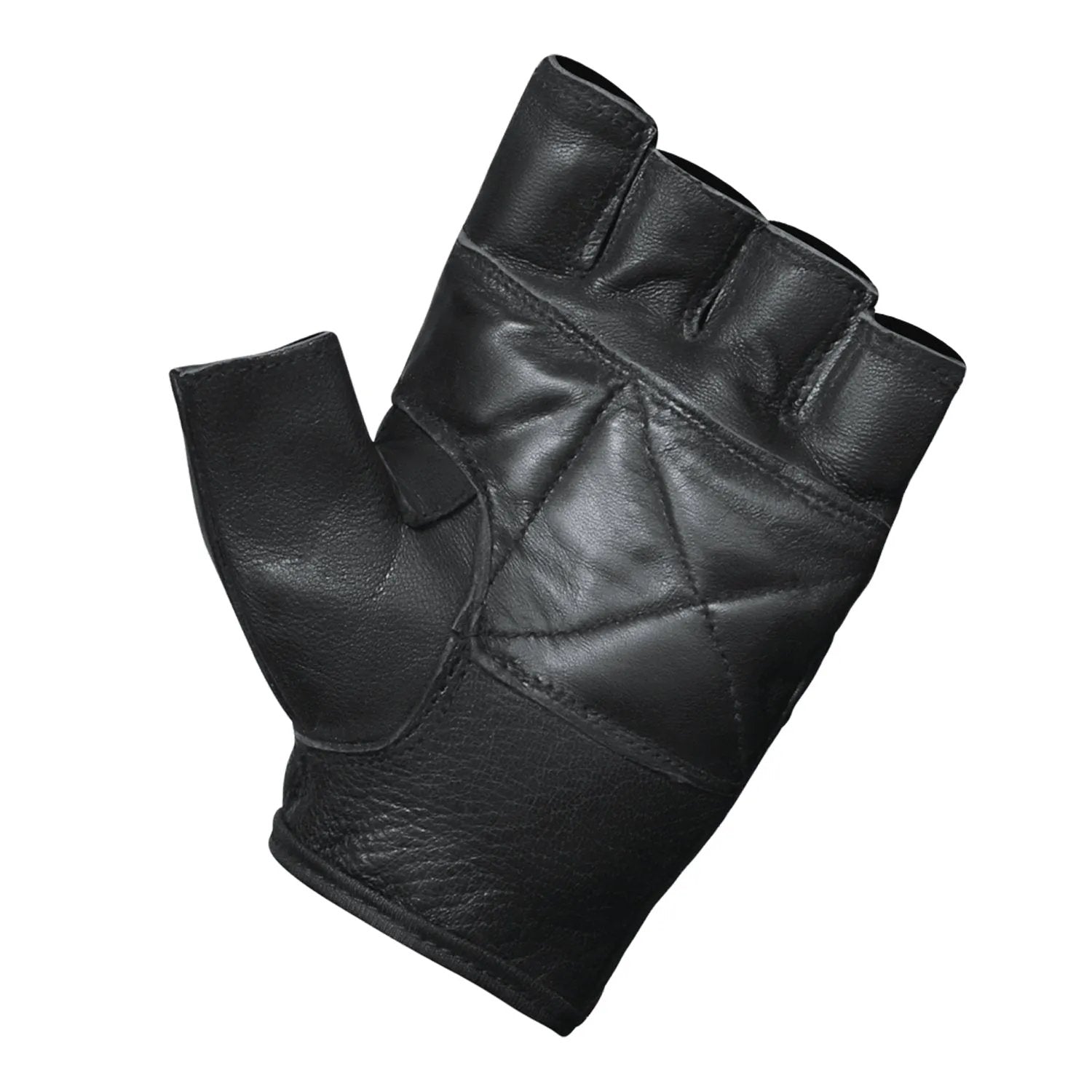 Men’s Street Ride Fingerless Leather Gloves - Unik Just for Bikers - Flyclothing LLC