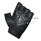 Men’s Street Ride Fingerless Leather Gloves - Unik Just for Bikers - Flyclothing LLC