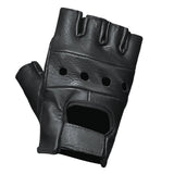 Men’s Street Ride Fingerless Leather Gloves - Unik Just for Bikers - Flyclothing LLC