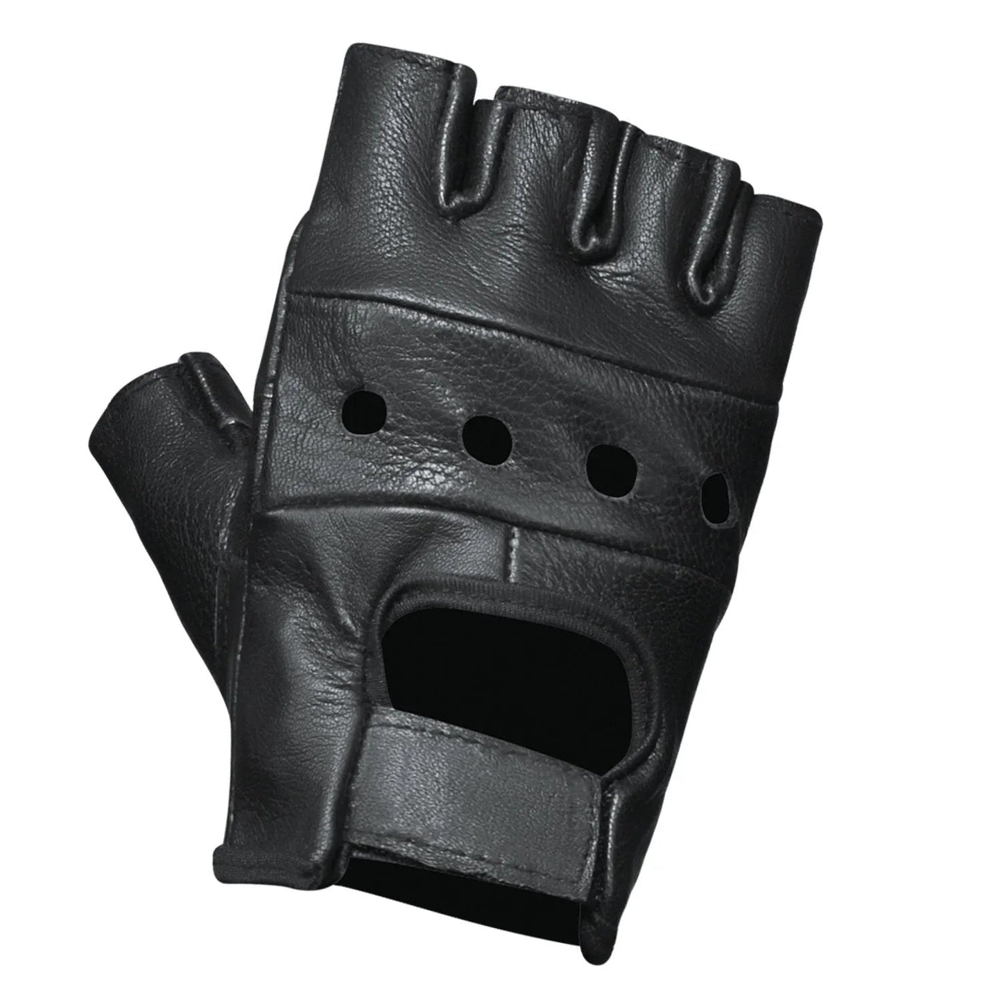 Men’s Street Ride Fingerless Leather Gloves - Unik Just for Bikers - Flyclothing LLC