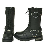 Double Harness - Ladies Motorcycle Biker Leather Boots - Unik Just for Bikers - Flyclothing LLC