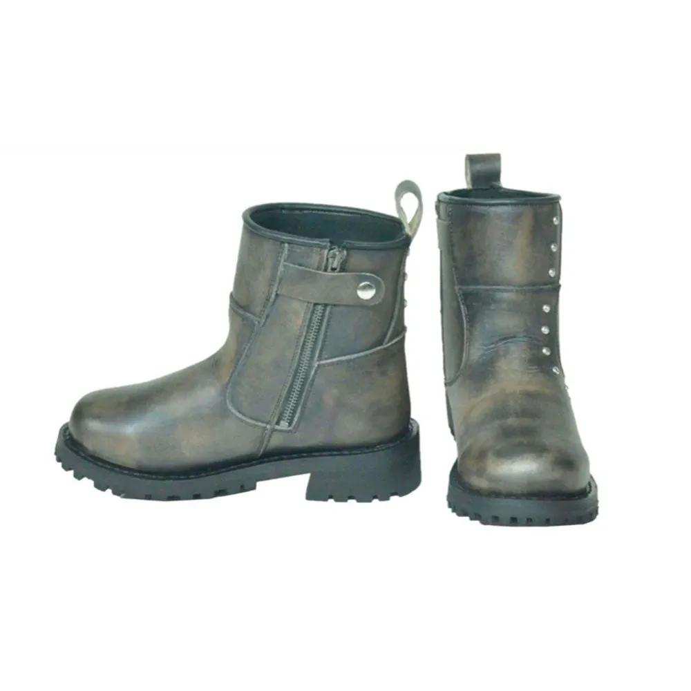 Ironrose - Ladies Motorcycle Biker Leather Boots - Unik Just for Bikers - Flyclothing LLC