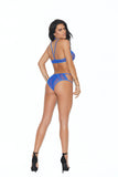 Elegant Memories Royal Blue Fishnet Bralette & Panty 12014