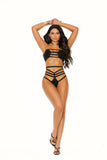 Elegant Memories Black 2 Pc Strappy Opaque Set 12033