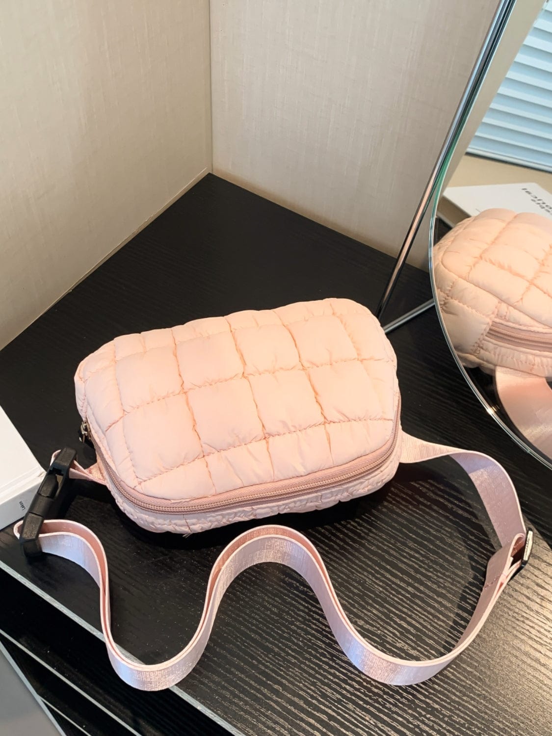 Bubble Texture Adjustable Strap Crossbody Bag - Trendsi