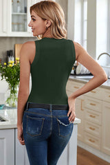 Solid Round Neck Tank - Trendsi - Flyclothing LLC