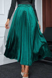 Elastic Waist Pleated Midi Skirt - Trendsi - Flyclothing LLC