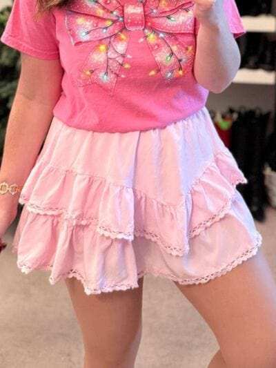 Lovelet Lace Detail Layered Skirt - Trendsi - Flyclothing LLC